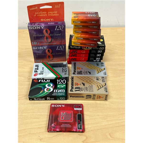 Mixed Lot 8MM Super VHS Mini Disc & others - new/sealed - see all photos