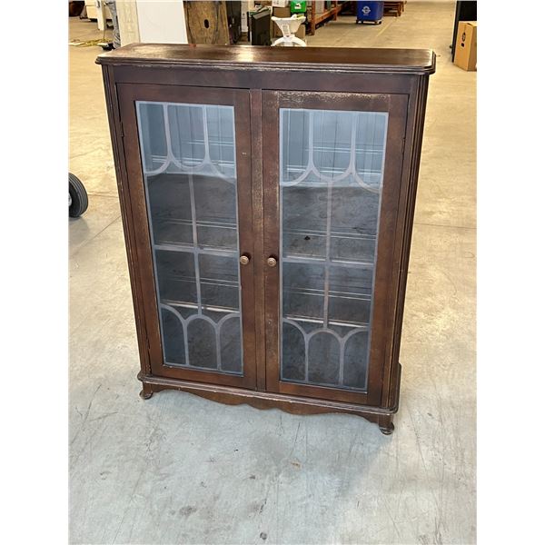 Vintage Two Door Cabinet with Adjustable Shelves - Approx: 35.5x11" & 46"T