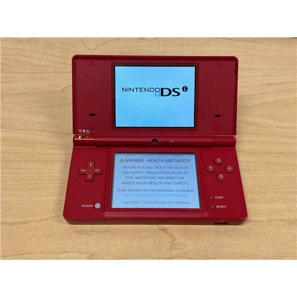 Red Nintendo DS - No Adaptor - power up, not tested - see all photos