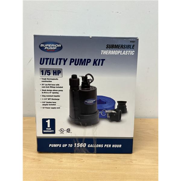 Superior Pump 1/5 HP Utility Pump Kit - see all photos