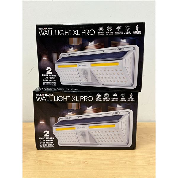 2 New Bell & Howell Solar Wall Lights - see all photos for details