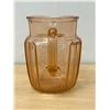 Image 5 : Vintage Pink Embossed Flowers Water / Juice Pitcher - Approx: 6" tall