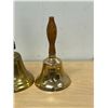 Image 2 : 2 Brass / Metal School Bells - 10 & 7.5"