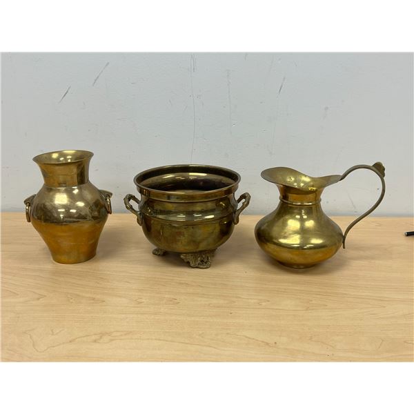 3 Brass Décor Pieces - Tallest 6"