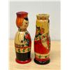 Image 5 : 2 Painted Wooden Dolls Décor Items - tallest 8"