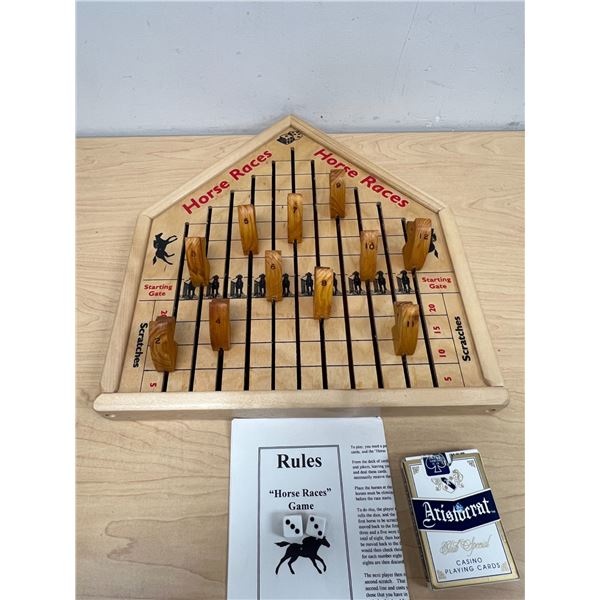 Regal Toys (Canada) Wooden Horse Racing Game - see all photos
