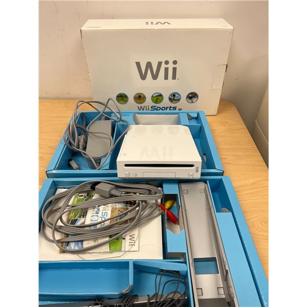 Nintendo Wii With Box and Accessories as pictured - powers up, not tested - no guarantees