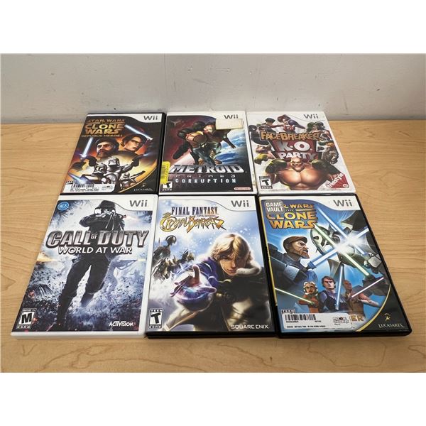 6 Nintendo Wii Games - Facebreaker is sealed - see all photos