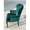 Image 3 : Modern Green Button Tufted Arm Chair