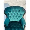 Image 8 : Modern Green Button Tufted Arm Chair