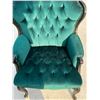 Image 9 : Modern Green Button Tufted Arm Chair