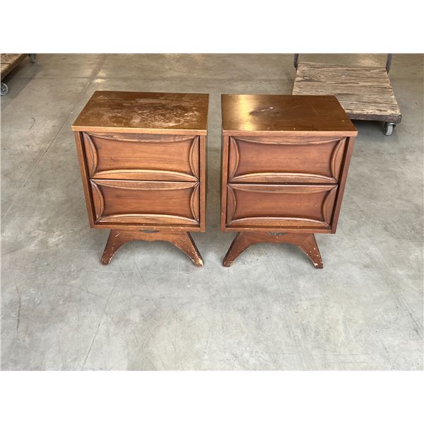 2 Mid Century Night stands / Tables - see all photos - Approx: 18x14" & 25.25"T
