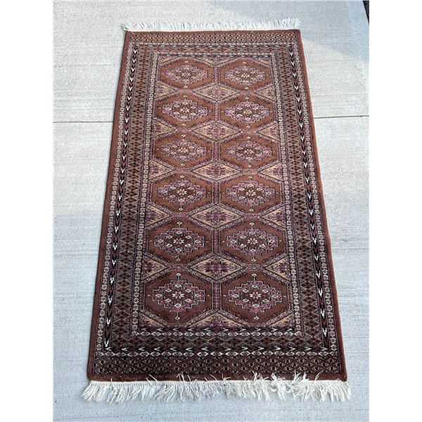 Area Rug - great colors (mostly browns) and details - Approx: 67x35" see all photos