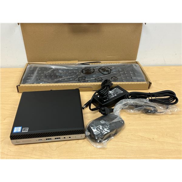 HP Desktop mini with accessories as pictured - not tested - see all photos (no guarantees)