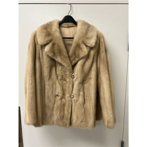 Fur Coat - Approx: 22" armpit to armpit; 15" armpit to bottom
