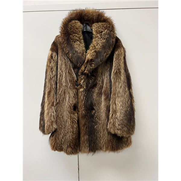 Fur Coat - Approx: 23" armpit to armpit; 22" armpit to bottom