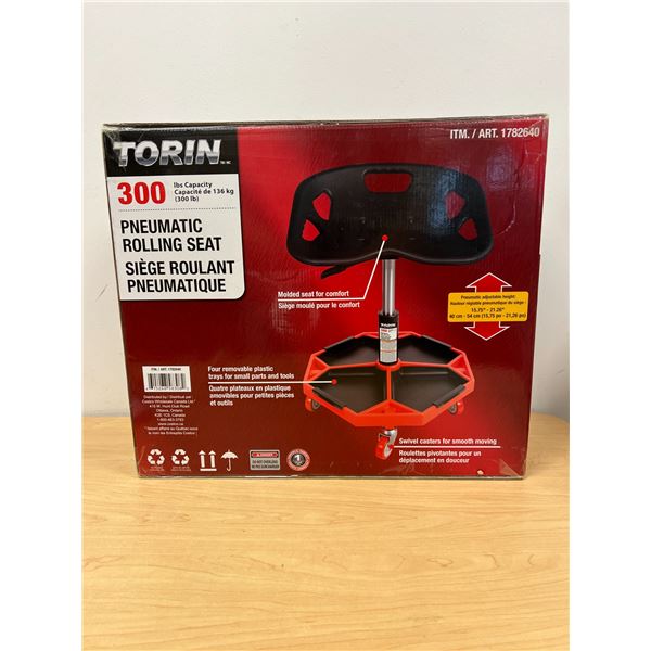 New Torin Pneumatic Rolling Seat - see photos for details