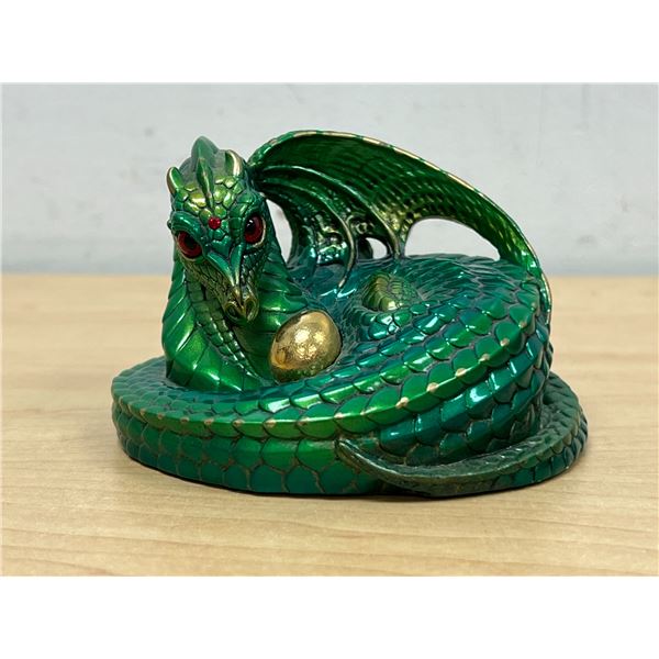 Signed Melody Pena Windstone Editions (N. Hollywood, CA) Coiled Dragon 4"W 2.5"T
