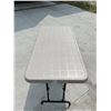 Image 2 : Folding Table - Adjustable Height - Approx: 48x23.5"