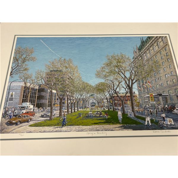 "Spring On Broadway" Roman Swiderek 121/750 - nicely framed - Approx: 32.5x24"