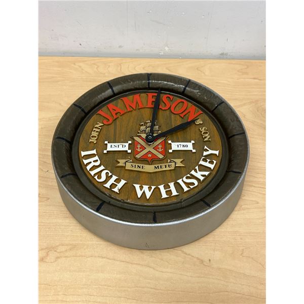 John Jameson & Son Irish Whiskey Plastic Clock - 10.5" - not tested