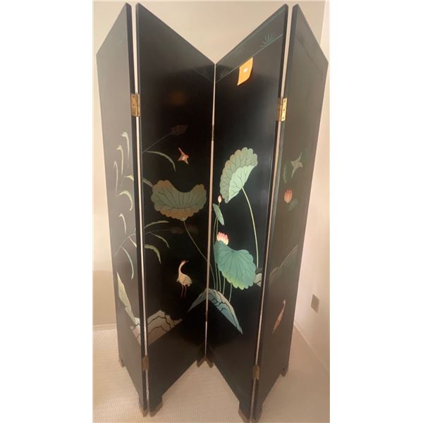 Elegant Vintage Screen Room Divider 16w x 72tall  Four Panels