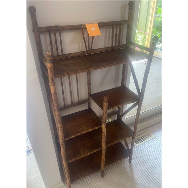 Vintage Bamboo Stunning Multi-Level Shelf  One of a Kind!   25"x13"x35"tall