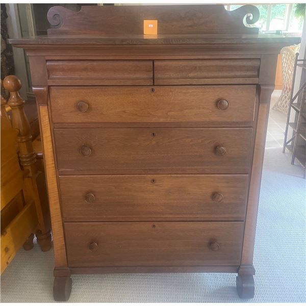 Antique Chestnut Chest of Drawers (6 Drawers) Read Attached Letter 38"x22"x62"tall