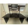 Image 1 : Black Sleek Desk & Leather Chair  53"x25"x27"