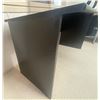 Image 3 : Black Sleek Desk & Leather Chair  53"x25"x27"