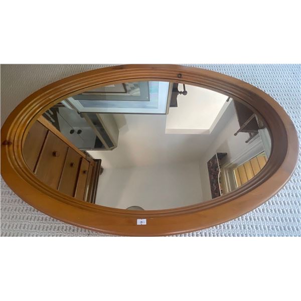 Oak Oval & Half Oval Wooden Mirrors  37"x26"tall
