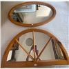 Image 3 : Oak Oval & Half Oval Wooden Mirrors  37"x26"tall