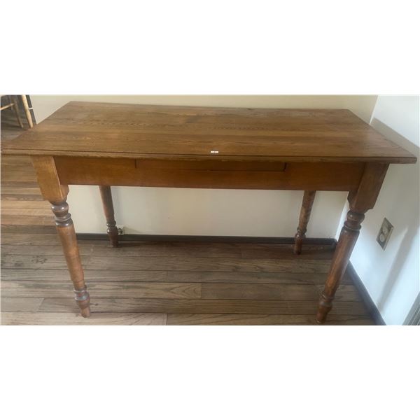 Oak Side Console Table  46"x21"x29"tall