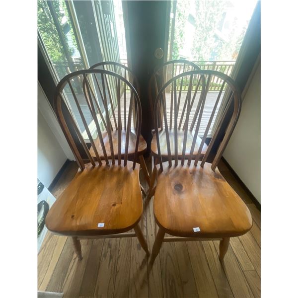 Four Oak Chairs   35"x37"tall