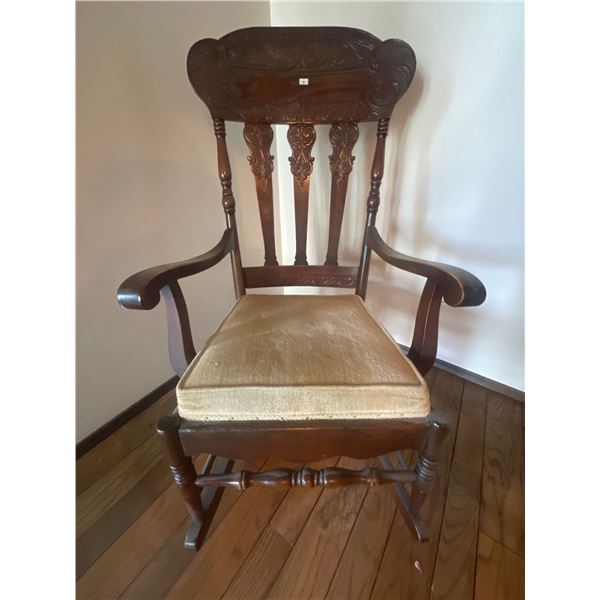 Antique Wooden Rocking Chair   52"tall
