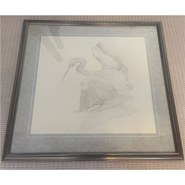 The Great Blue Heron By Rececca  34"x32"tall