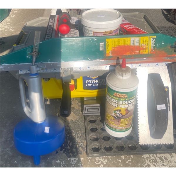 1HP Tile Saw & Assorted Accessories for Mounting & Installing Tile