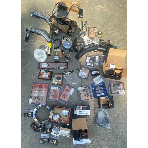 Assortment of Harley Davidson Parts & Bike Accessories  Motorcycle Attachments