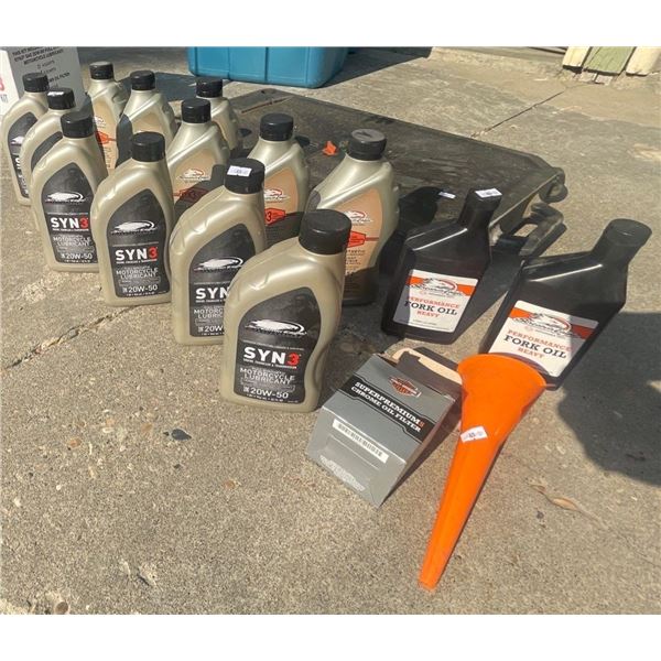 Harley Davidson Chrome SYN3 Oil Filters, Fork Oil Motorcycle Lubricant