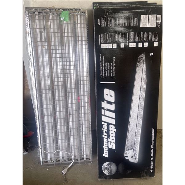 Industrial Shop Lights 4x4  Bulbs Four Lamp Fixture  T5 Shoplight Ballast