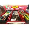 Image 2 : Dual Leveled Mastercraft Large Full Tool Box on Wheels   Screwdrivers, Wrenches, Allen Keys +++