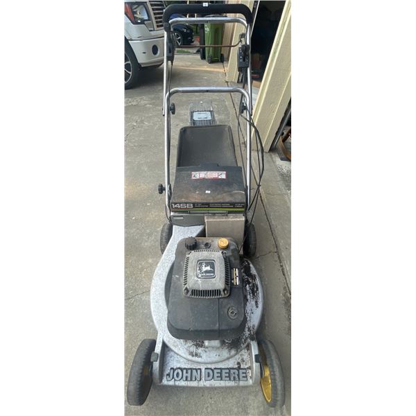 John Deere 14SB 21" Cut Electric Ignition Lawn Mower   Pressurized Lubricant