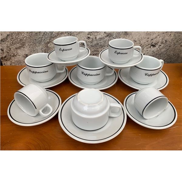 Espresso and Cappuccino Cup and Plate Set