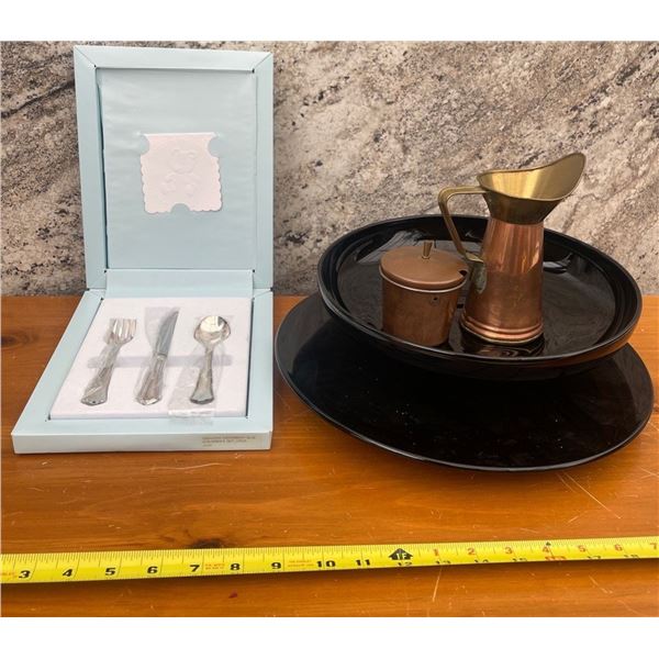 Black Serving Bowl and Platter