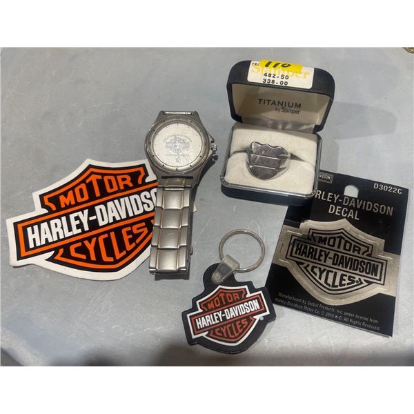 Harley Davidson Time Piece Ring & More