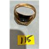 Image 3 : 10 K Gold Men's Ring w/ Black Stone 6.7g