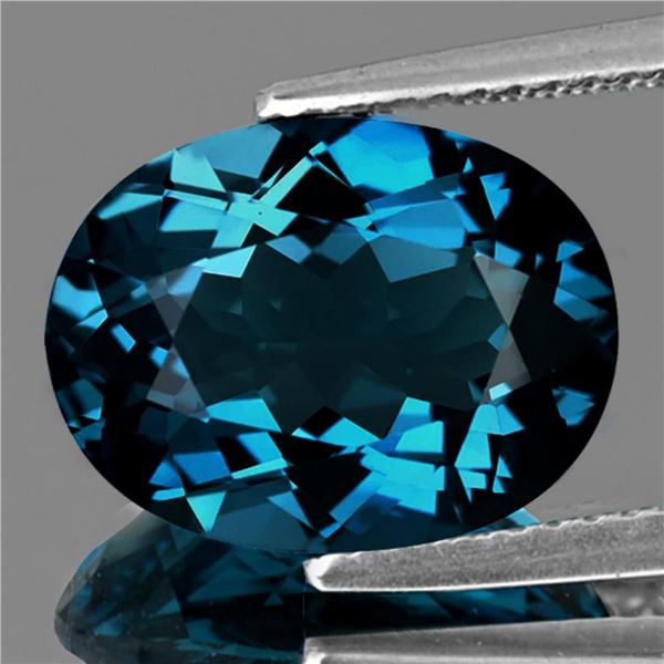 Natural Intense London Blue Topaz {Flawless-VVS}