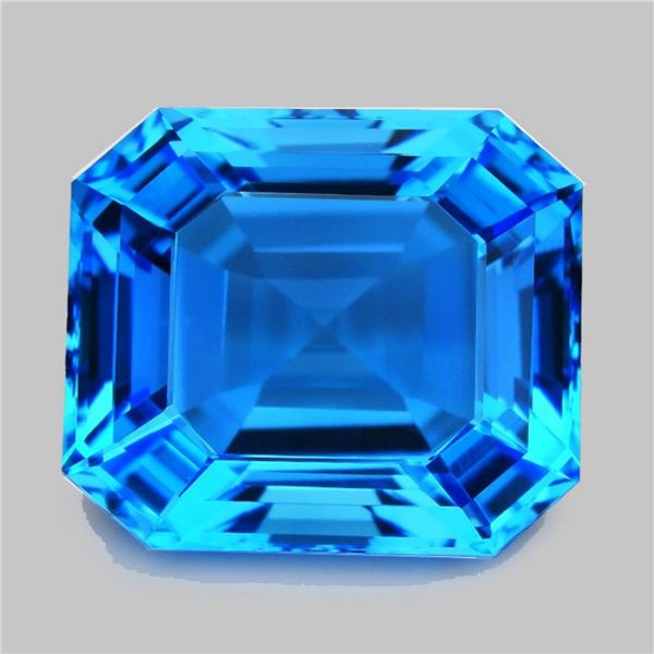 Natural Intense Swiss Blue Topaz {Flawless-VVS}