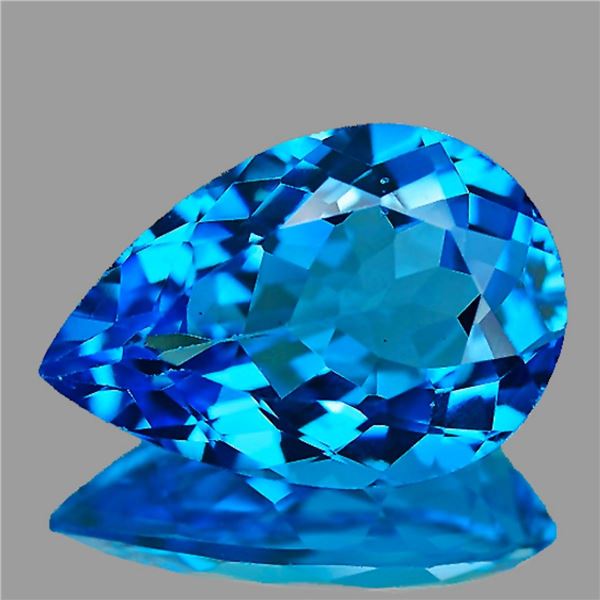 Natural Intense Swiss Blue Topaz {Flawless-VVS}