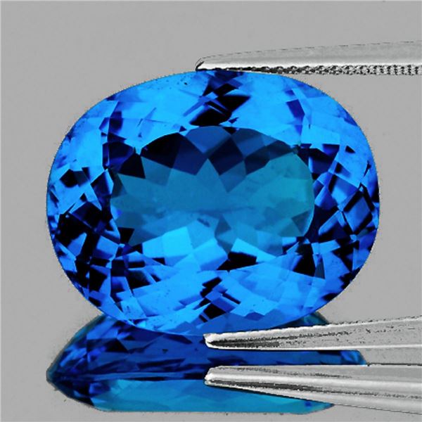 Natural Swiss Blue Topaz12x10 MM {Flawless-VVS}